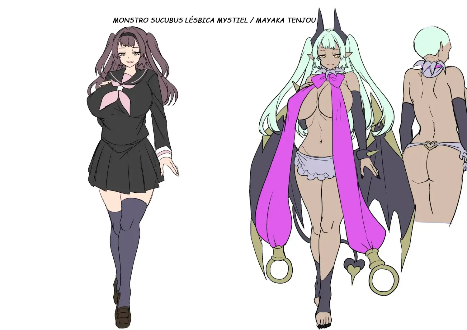 Ani (Mahou Shoujo) vs Imouto (Les Succubus Kaijin) by Kouji