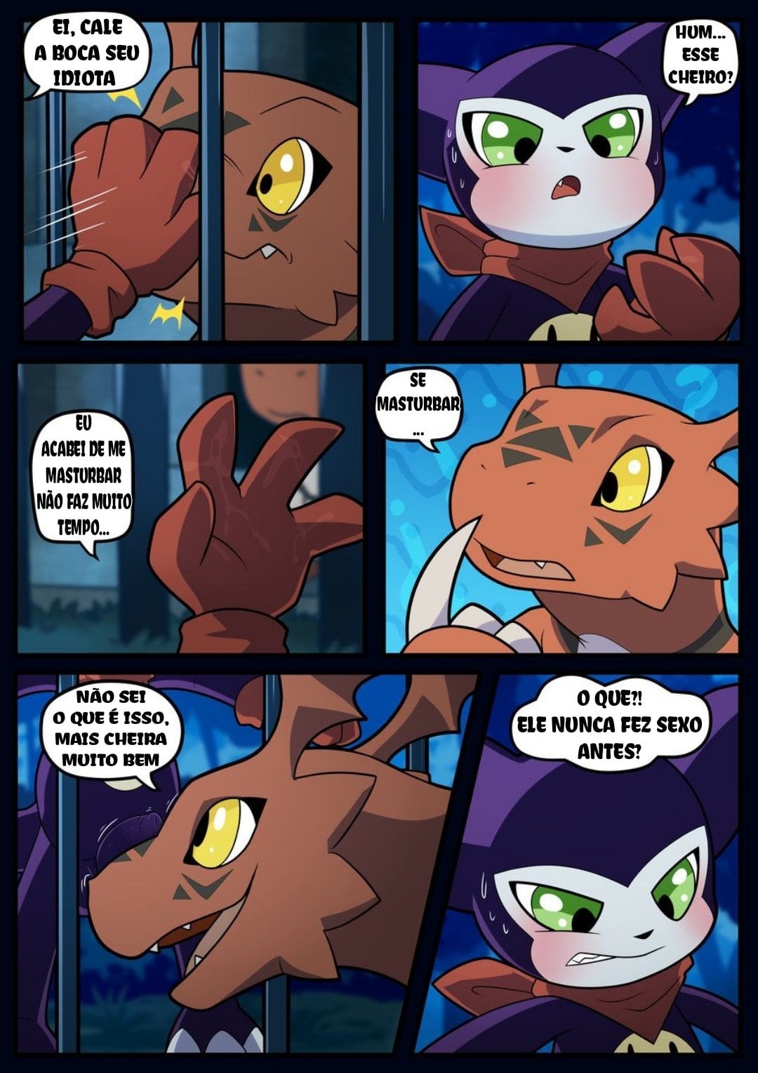An Inexperienced Guilmon by Blitzdrachin
