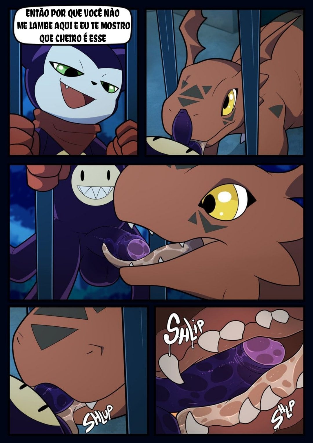 An Inexperienced Guilmon by Blitzdrachin