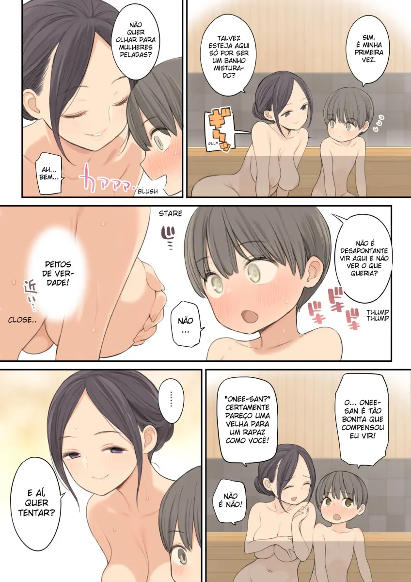 Konyoku Onsen de Toshiue no Onee-san ni Ippai Shasei Sasete Morau Hanashi by Nora Higuma