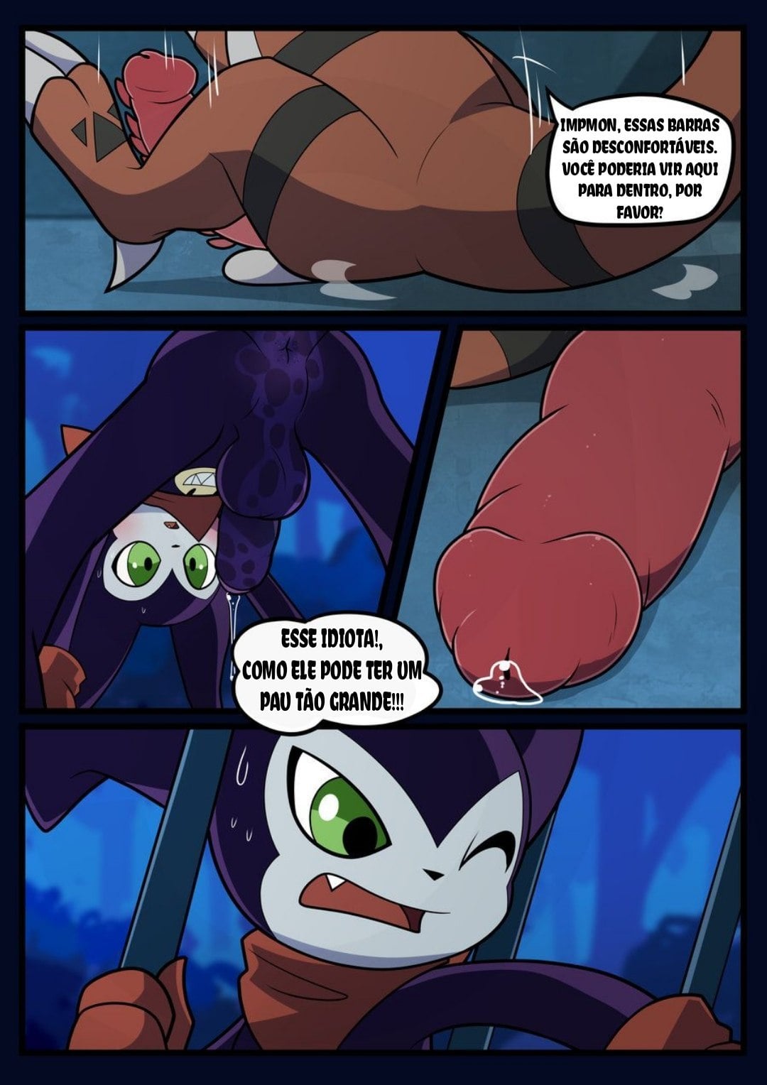 An Inexperienced Guilmon by Blitzdrachin