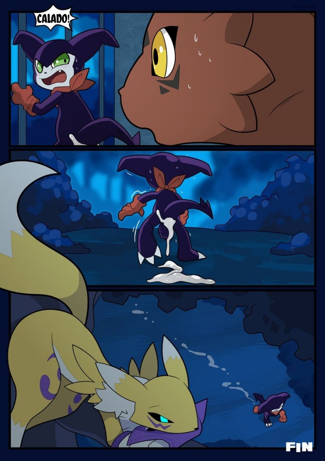 An Inexperienced Guilmon by Blitzdrachin
