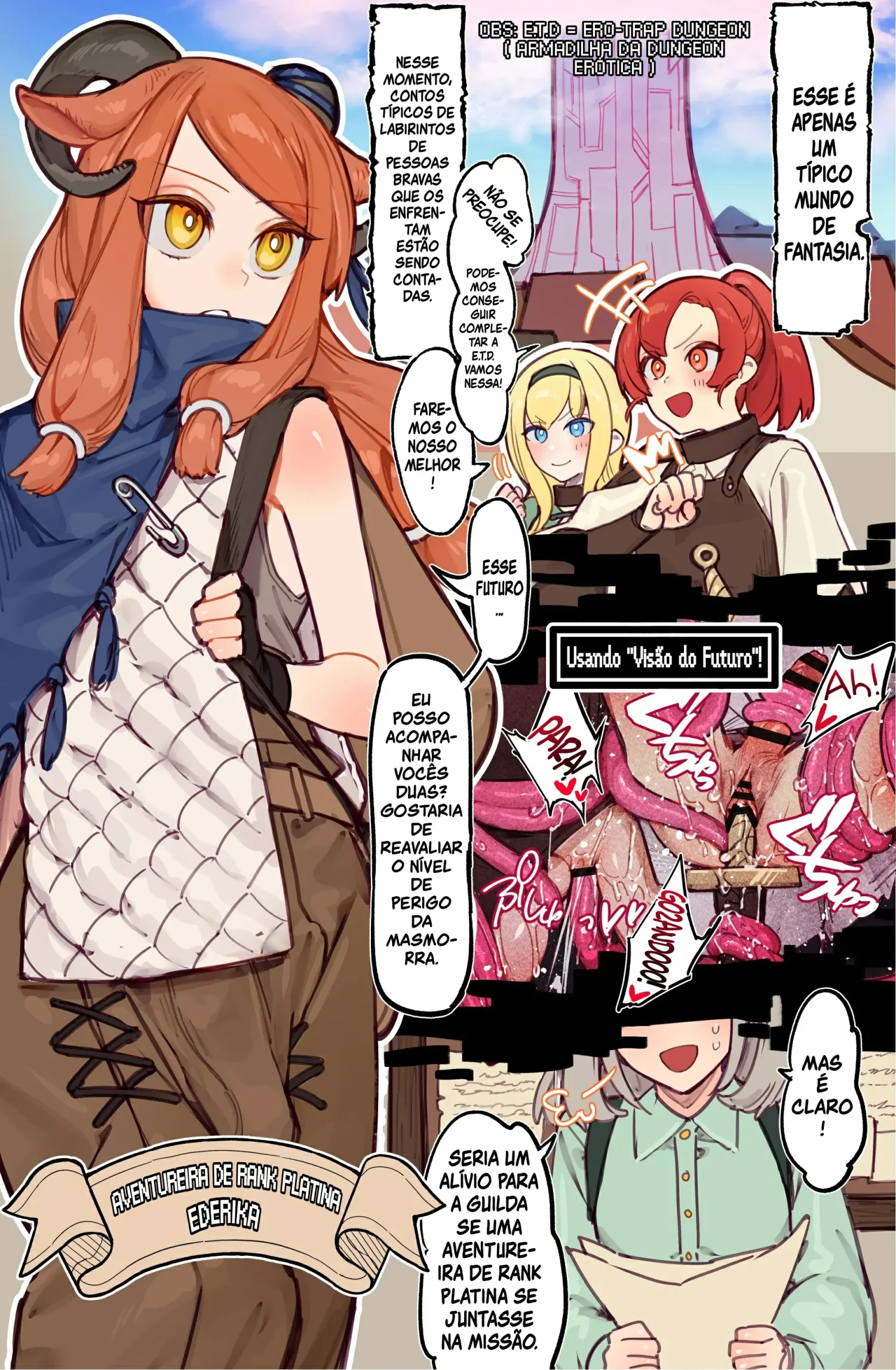 Yoku Aru Ero Trap Dungeon Mono -Mirai ga Mieru kara ETD nante Yoyuu dashi Joukyuu Boukensha ga Seiyoku ni Makeru Wake Nai Hen- by Mirin to Chikuwa
