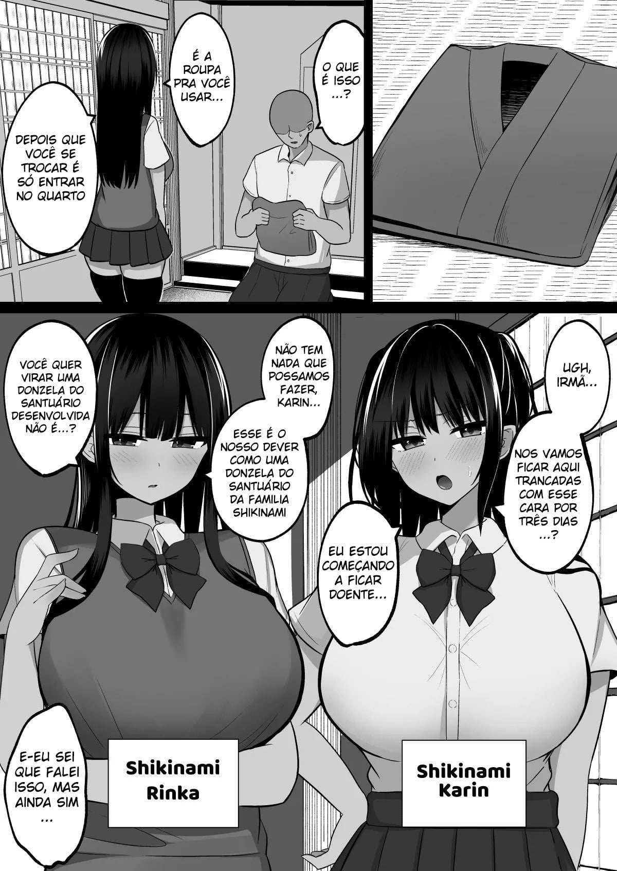 Inshin no Miko ~ Mura no Okute de Bokki Chinpo ni Sakaraenai Deka Chichi Miko Shimai to Jinja ni Tojikomerare... Bokki Shimakuri Tanezuke Shimakuri no Mikkakan by Cinnamon