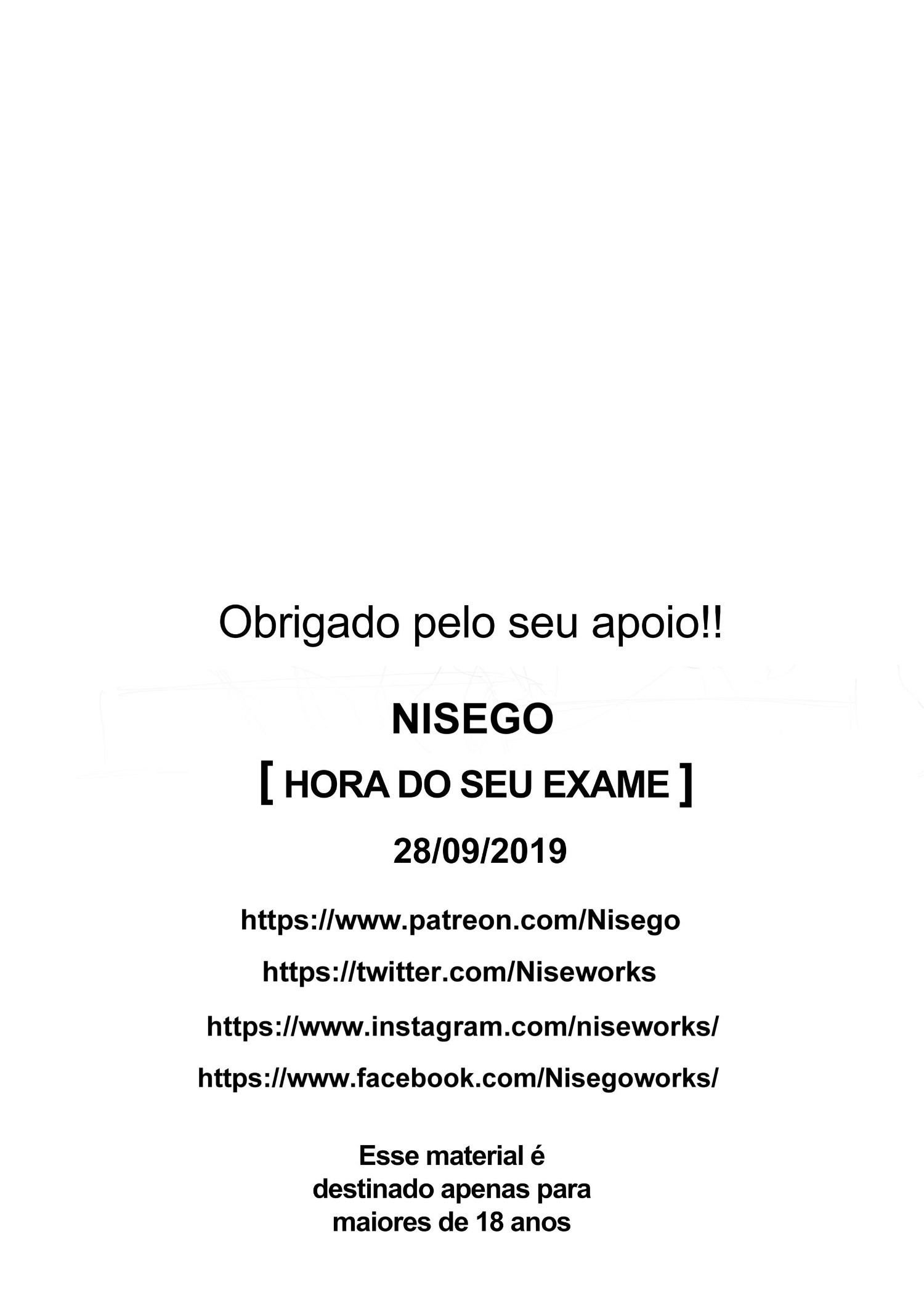 Hora do seu Exame by Nisego
