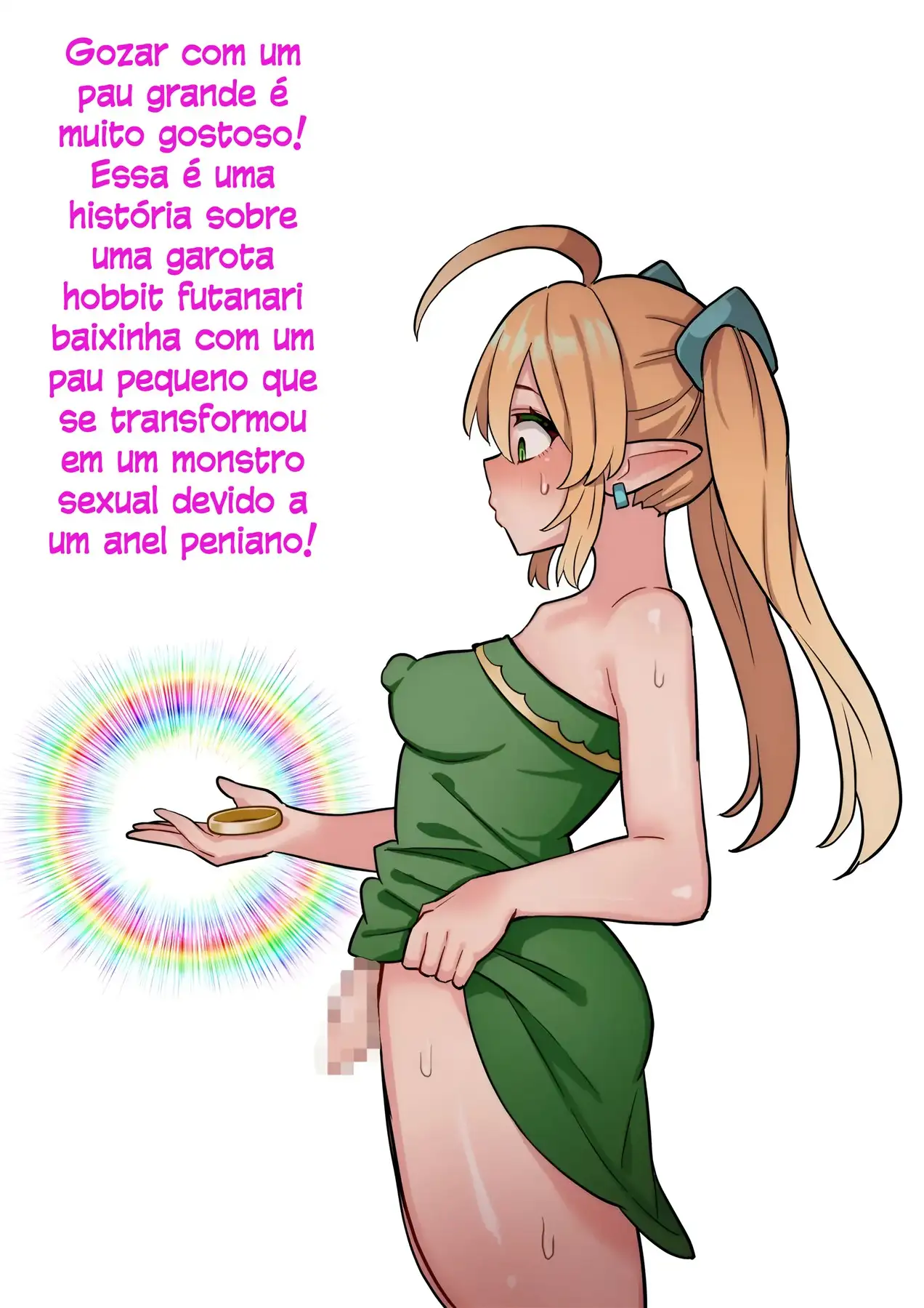 Tanshou Houkei Futanari Hobbit Shoujo ga Mahou no Yubiwa de Kyokon Seiyoku Monster ni naru Hanashi by Hotaru